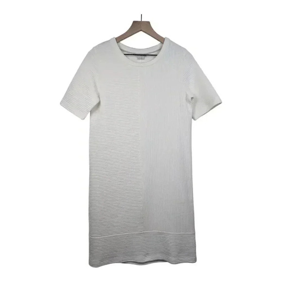 Boden | Hattie Shift Dress, Ribbed Ponte Knit, WW111, White, Size 6 - Picture 2 of 11